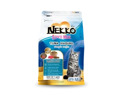 เน็กโกะอาหารเม็ดแมว เลิฟ มิกซ์ อาหารแมวโต ปลาทูน่า มากุโระ 1.2 กิโลกรัม